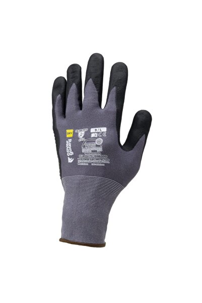 Interbabis Manusi protectie Eurolite 15N600D, Coverguard, gri-negru, set 10 p...