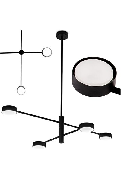 Lumiled Lustră suspendată LED cu 4x GX53, tip spot, negru OVILO