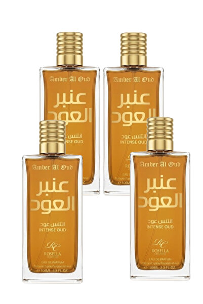 ROSELLA 4 قطع عطر العنبر والعود 100 مل