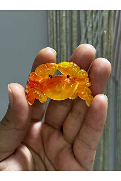 MODA Crab Figured Hair Clip Orange Acrylic Sea Themed Women's Hair Accessory