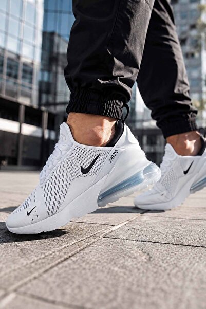 Nike Air Max 270 Erkek Beyaz Spor Ayakkabı Günlük Sneaker Nefes Alan File Yük...