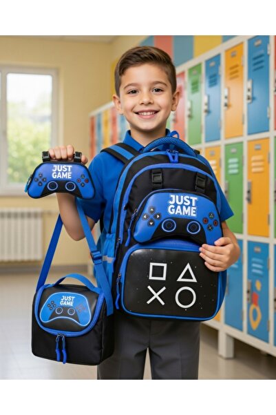 KY A+ Premium Quality Men's Black Gamer Primary School Orthopedic 3-Piece Set...