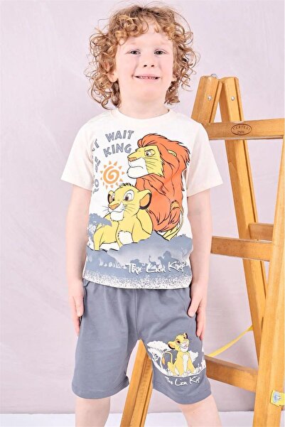 LUFFY KİDS Printed Boys' T-Shirt and Shorts Set - 1080