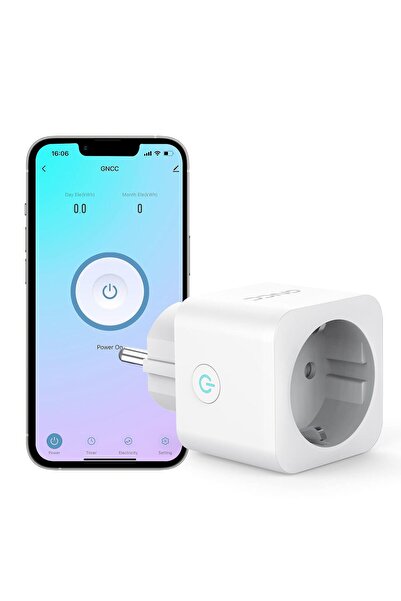 GNCC Priză inteligentă WiFi GSP12 cu monitorizare a consumului de energie, pr...