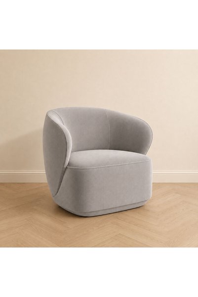 homejoyz كرسي قماش مخمل وخشب سويدي – لافييرا – 80×82×78 سم