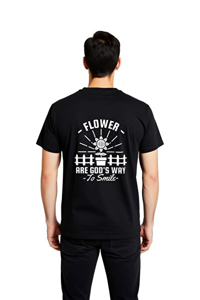 PayBuy Men's Motivational Printed T-Shirt Flower God's Smile Message Relaxed ...