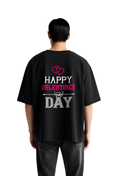 PayBuy Happy Valentine's Day Design Printed Men's Oversize T-Shirt