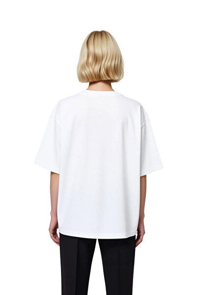 PayBuy Tricou supradimensionat cu imprimeu grafic pentru femei, cu design art...