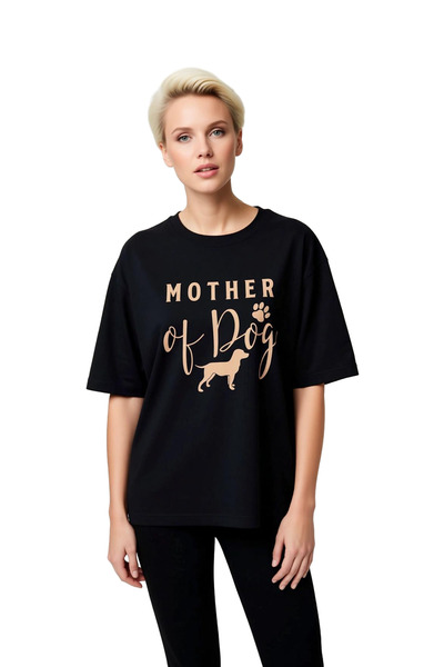 PayBuy Women's Oversize Dog's Mother Printed Short Sleeve T-Shirt 100% Cotton...