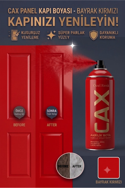 caxcolors CAX Panel Kapı Boyası - Akrilik Boya Ahşap Ve MDF Kapı Yenileme Boyası