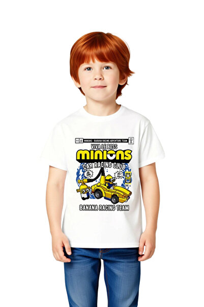 PayBuy Children's Graphic Printed T-Shirt Banana Racing Adventure Theme Short...
