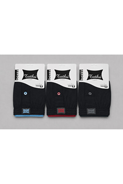 Tutku Men's Combed Cotton Flat Boxer Set of 3