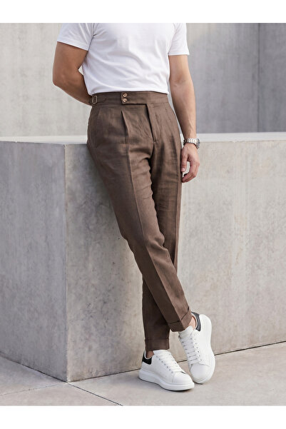 BASEL.CO Savior of Summer Stylish Linen Old Money Trousers