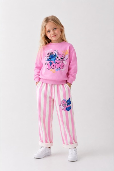 Patriko Girls' Fall Cotton Sweatshirt and Pants Set 3-10 Years