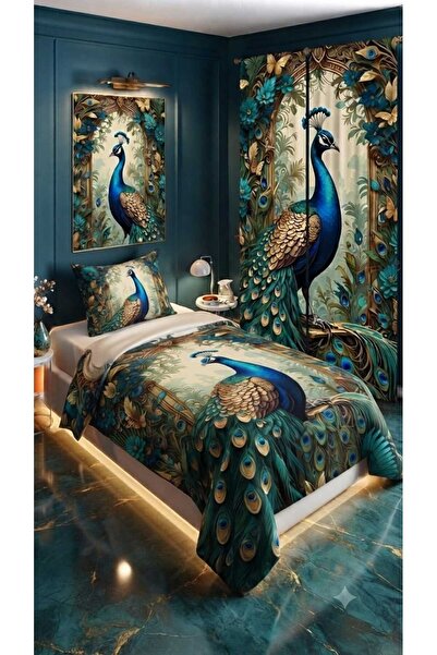 Elmas Dizayn 280*240 سم. طقم غرفة نوم بتصميم خاص مع ستارة خلفية، طقم غرفة نوم...