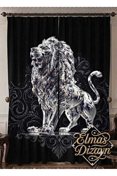 Elmas Dizayn Special Production Brand 240*280 cm Double Wing Background Curta...
