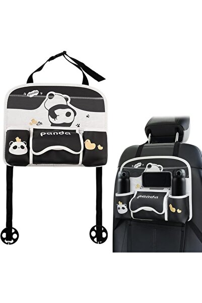 KASTWAVE Car Backseat Organizer, Car Back Seat Protector, New 2024 Panda Leat...
