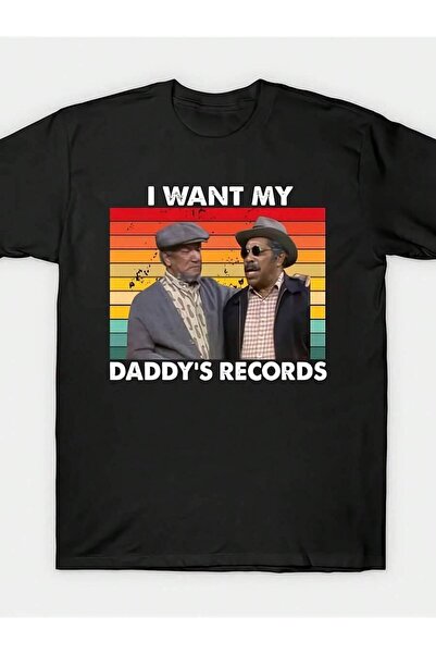 21JNRY تي شيرت رجالي من Sanford And Son Vintage TV Show - تصميم I Want My Dad...