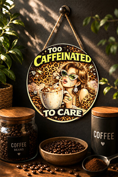 Mayeka Prea cafeinat pentru a ne îngrijori Măsuță rotundă din MDF cu model le...