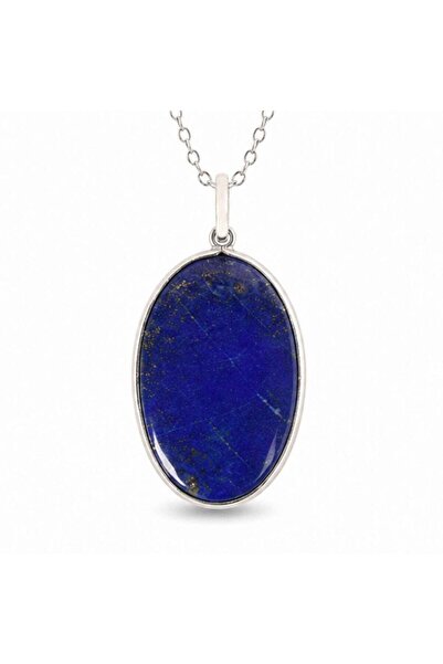 craftmystic 925 silver necklace with oval lapis lazuli – Mental clarity and a...
