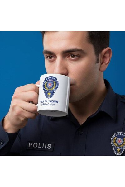 hediyemen Polislere Özel İsimli Kahve Kupası