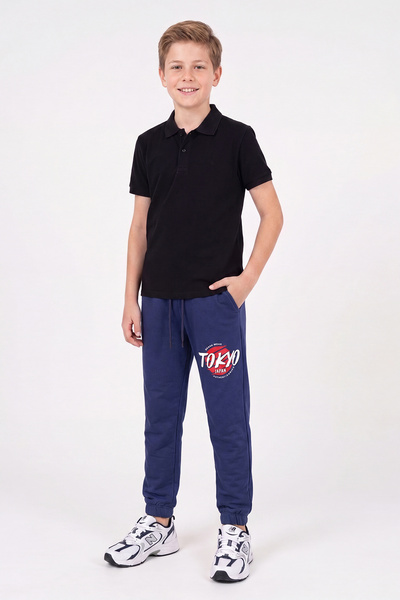 FYK KİDS Boy's Double Pocket Printed Jogger Sweatpants
