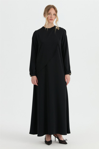 Esswaap Vela Shoulder Detail Dress |   Stylish Hijab Dress