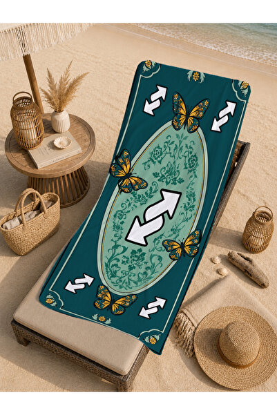 Evmila Vintage Tarot Kelebek și Arrow Motif Patterned 70x150 Prosop de plajă ...