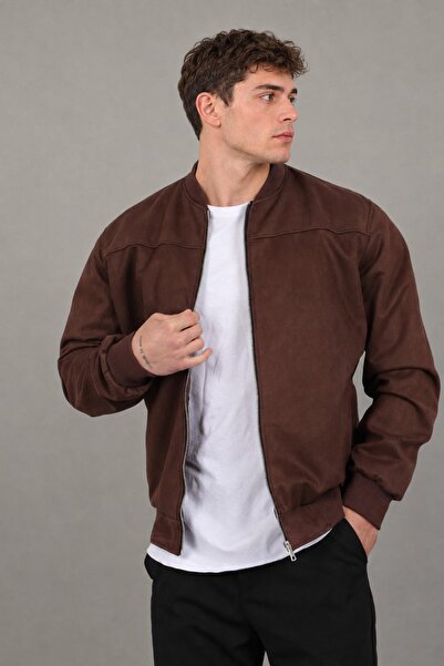 ByTrend College Collar Waist Elastic Suede Seasonal Coat Bl 1711_60287-1