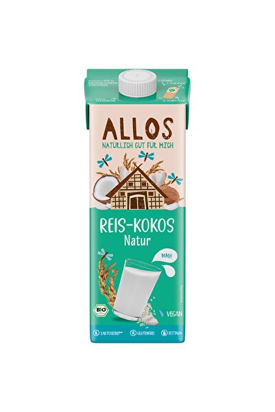 Allos Băutură de orez organică fără gluten și fără lactoză, cu nucă de cocos, 1L
