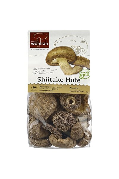 Wohlrab Capace de ciuperci Shiitake, organice, deshidratate, 40g