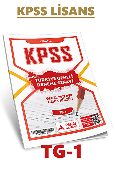 Paraf Akademi Türkiye Geneli KPSS Lisans Deneme Sınavı Seti (1. Sayı)