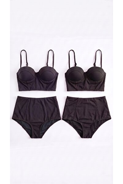 Zi 2-Piece Black High-Waisted Bikini Set – Advantage Package