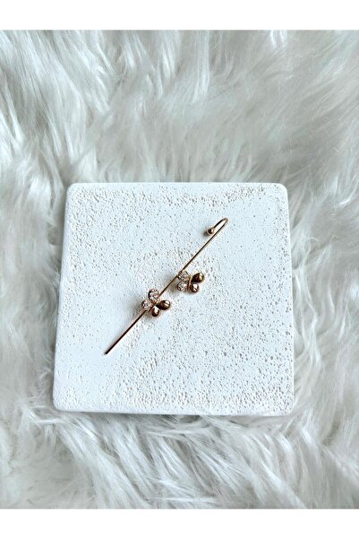 XUPING JEWELRY ÖZEL SERİ Zirkon Taşlı Kelebekli Altın Renk Çelik Baston Küpe ...