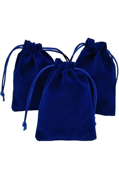 KUPOO 50 Pieces Wholesale Lot - Royal Blue Velvet Cloth Jewelry Pouches/Draws...