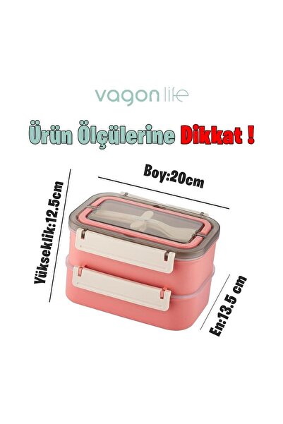 Vagon Vagonlife Recipient de depozitare din oțel cu 3 compartimente, 1600 ML, cutie de prânz etanșă (culori asortate, 1 bucată)
