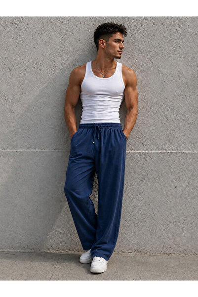 Viskon Keten Baggy Pantolon