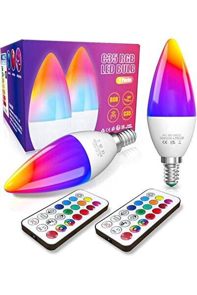 Bonlux مصباح LED قابل للتعتيم بقوة 3 واط E14 متغير الألوان RGB + أبيض دافئ 30...