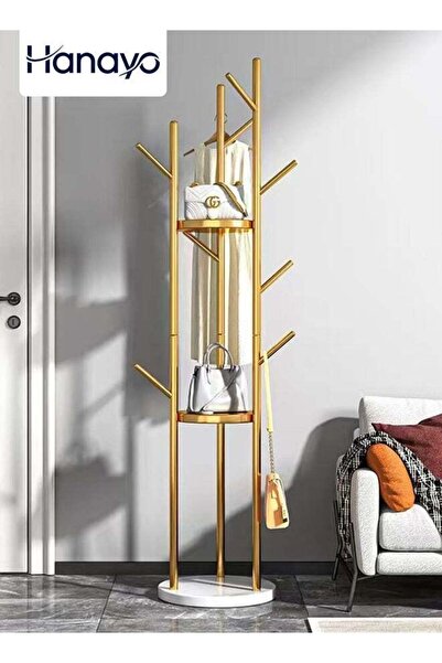 Generic Metal Gold Coat Racks Freestanding Coat Hanger Stand Hall Tree Coat R...