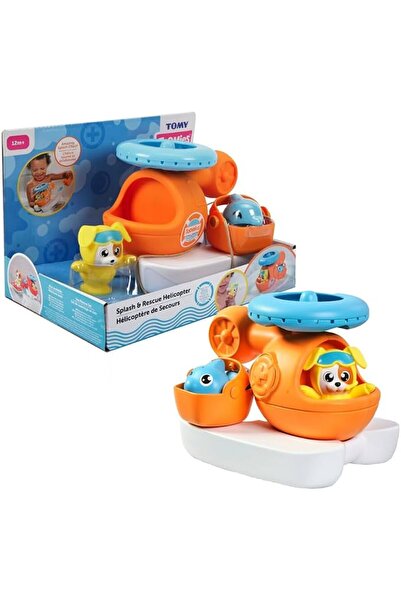 Tomy Toomies E73305C Splash & Rescue Helicopter Water Spinning Bath Floating ...