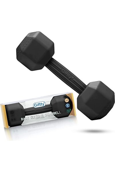 Giftty دمبل للأطفال الرضع، خشخيشة سيليكون، لعبة تسنين، لعبة حسية للرضع والأطف...