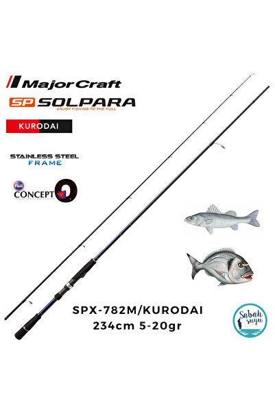 MAJOR CRAFT Solpara SPX-782M/Kurodai 234cm 5-20gr (2P) Spin Kamış