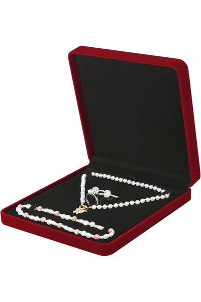 LETURE Velvet Jewelry Set Box, Velvet Gift Box for Bracelet Necklace Earring ...