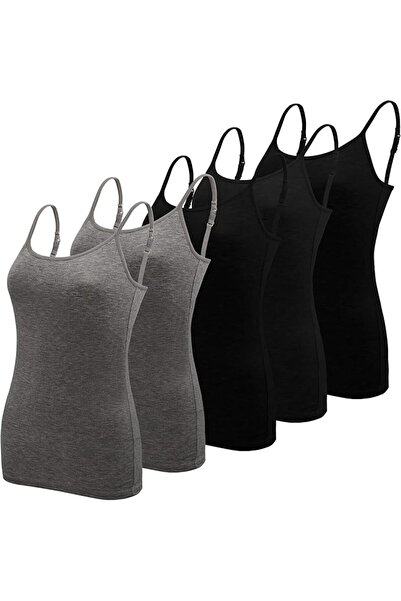 BQTQ 5 Pcs Women's Camisole Vest Tops Spaghetti Strap Undershirts Camisoles |...