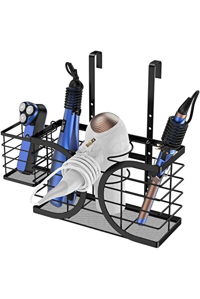 GENERAL 3-in-1 Hair Tool Organizer, Wall Mounted/Cabinet Door, Adjustable Hei...