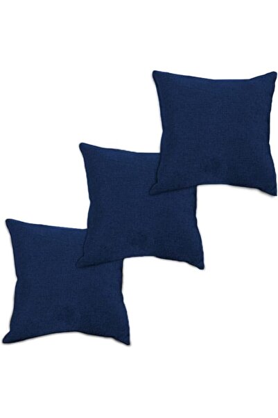 REGAL IN HOUSE In House | 3 Pieces Square Decorative Cushion Set of Linen Sol...
