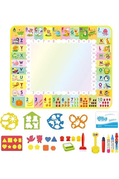 Generic Kids Water Doodle Mat Coloring Mats & Drawing Pens Reusable Painting ...