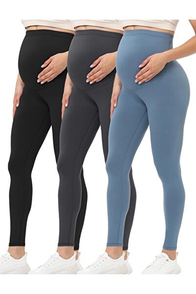 GENERAL Buttergene Women's Maternity Leggings Over The Belly Maternity Yoga P...