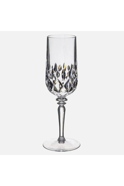 CATIANO Pahar de șampanie din plastic transparent, model diamant, 200ml