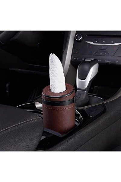 HONPOLO Car Tissue Box Cylindrical Armrest Box Leather Car Paper Box Set Mult...